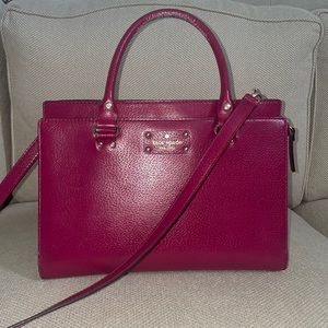 Fushia/ deep purple Kate Spade medium satchel